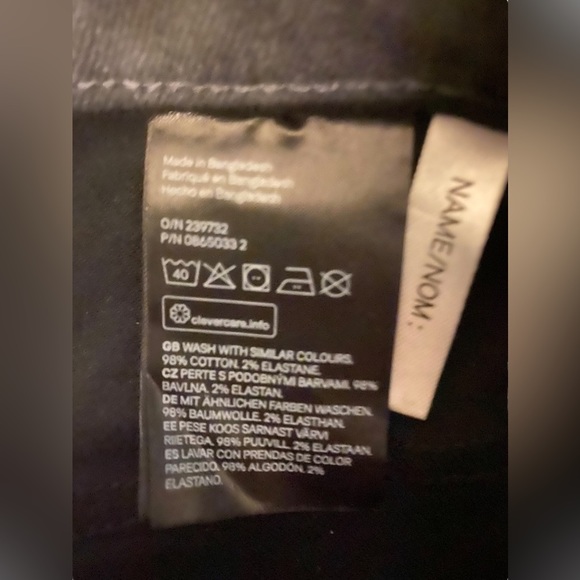 NWT H&M slim fit black jeans - Picture 5 of 5